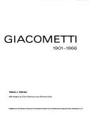 Cover of: Alberto Giacometti, 1901-1966 by Valerie J. Fletcher