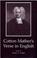 Cover of: Cotton Mather's verse in English