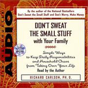 Cover of: Dont Sweat The Small Stuff With Your Family Cd by Richard Carlson