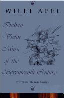 Cover of: Italian violin music of the seventeenth century
