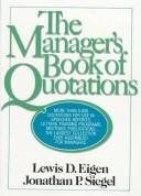 Cover of: The Manager's book of quotations