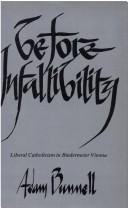 Cover of: Before infallibility by Adam Bunnell