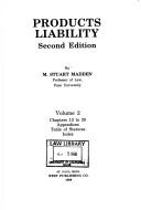 Cover of: Products liability by M. Stuart Madden