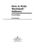 Cover of: How to write Macintosh software