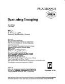 Cover of: Scanning imaging: ECO1, 21-23 September 1988, Hamburg, Federal Republic of Germany