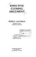 Cover of: Effective closing argument