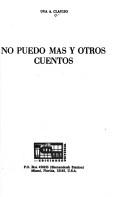 Cover of: No puedo más y otros cuentos