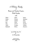 Cover of: A Holmes family of Rowan and Davidson counties, North Carolina, with Haden, Heilig, Reid, Rex, Linn, Smith, Bernhardt, Snider, Pearson, Graham, White, Sawyer, Foushee, Ballou, Hurley, Morrison, King, Erwin, Pannill, Dillard, Knowles by Jo White Linn