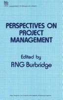 Cover of: Perspectives on project management by R. N. G. Burbridge