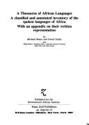 A thesaurus of African languages by Michael Mann