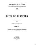 Actes de Xénophon by Monē Xenophōntos (Athos, Greece)