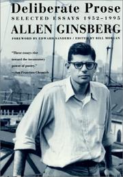 Cover of: Deliberate Prose by Allen Ginsberg