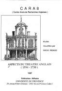 Cover of: Aspects du théâtre anglais: 1594-1730