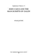Cover of: John Caius and the manuscripts of Galen by Vivian Nutton