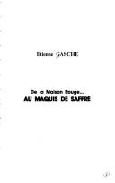 Cover of: De la Maison rouge-- au maquis de Saffré