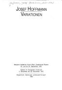 Cover of: Josef Hoffmann by Josef Franz Maria Hoffmann