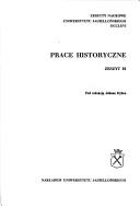 Cover of: Prace historyczne.