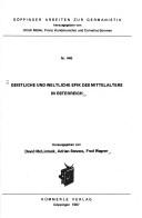 Cover of: Geistliche und weltliche Epik des Mittelalters in Österreich