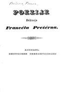 Poems by France Prešeren