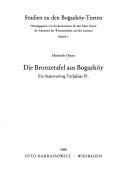 Cover of: Die Bronzetafel aus Boğazköy by Heinrich Otten