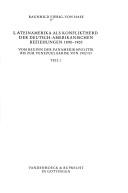 Cover of: Lateinamerika als Konfliktherd der deutsch-amerikanischen Beziehungen, 1890-1903: vom Beginn der Panamerikapolitik bis zur Venezuelakrise von 1902/03