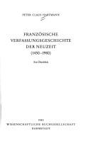 Cover of: Französische Verfassungsgeschichte der Neuzeit (1450-1980) by Peter Claus Hartmann