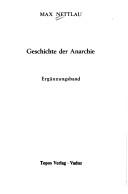 Cover of: Geschichte der Anarchie.