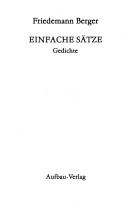 Cover of: Einfache Sätze: Gedichte