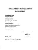 Cover of: Evaluation instruments in nursing | 