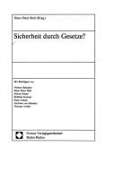 Cover of: Sicherheit durch Gesetze?