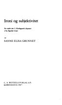 Cover of: Ironi og subjektivitet: en studie over S. Kierkegaards disputats "Om begrebet ironi"