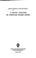 Cover of: A social analysis of postwar Polish Jewry