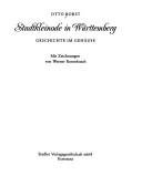 Cover of: Stadtkleinode in Württemberg by Otto Borst