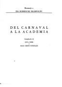 Cover of: Del carnaval a la academia: homenaje a Ida Rodríguez Prampolini