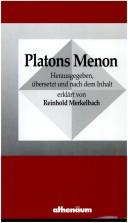 Cover of: Platons Menon by Πλάτων