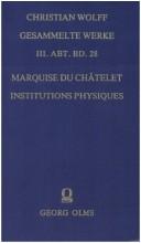 Cover of: Institutions physiques