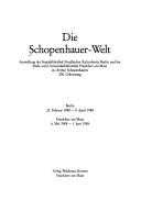 Cover of: Die Schopenhauer-Welt by [Ausstellung, Siegfried Detemple, Alfred Estermann ; Katalog, Texte, Siegfried Detemple ; Bearbeitung, Alfred Estermann].