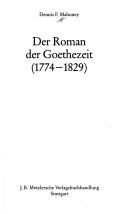 Cover of: Der Roman der Goethezeit, 1774-1829