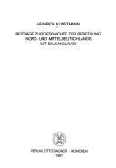 Cover of: Beiträge zur Geschichte der Besiedlung Nord- und Mitteldeutschlands mit Balkanslaven by Heinrich Kunstmann