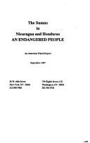 The Sumus in Nicaragua and Honduras by Americas Watch Committee (U.S.)