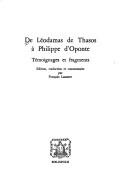 Cover of: De Léodamas de Thasos à Philippe d'Oponte: temoignages et fragments