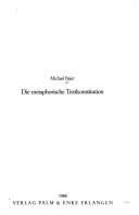 Cover of: Die metaphorische Textkonstitution by Michael Baier