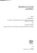 Cover of: Handbook of social psychiatry
