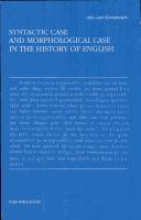Cover of: Syntactic case and morphological case in the history of English