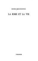 Cover of: La rime et la vie by Henri Meschonnic