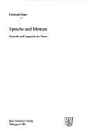 Cover of: Sprache und Metrum: Semiotik und Linguistik des Verses