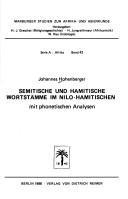 Semitische und hamitische Wortstämme im Nilo-Hamitischen by Johannes Hohenberger