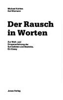 Cover of: Der Rausch in Worten by Michael Kohtes