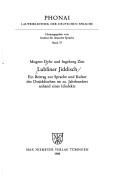 Cover of: Lubliner Jiddisch: ein Beitrag zur Sprache und Kultur des Ostjiddischen im 20. Jahrhundert anhand eines Idiolekts