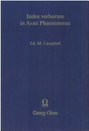 Cover of: Index verborum in Arati Phaenomena =: A word-index to Aratus' Phaenomena